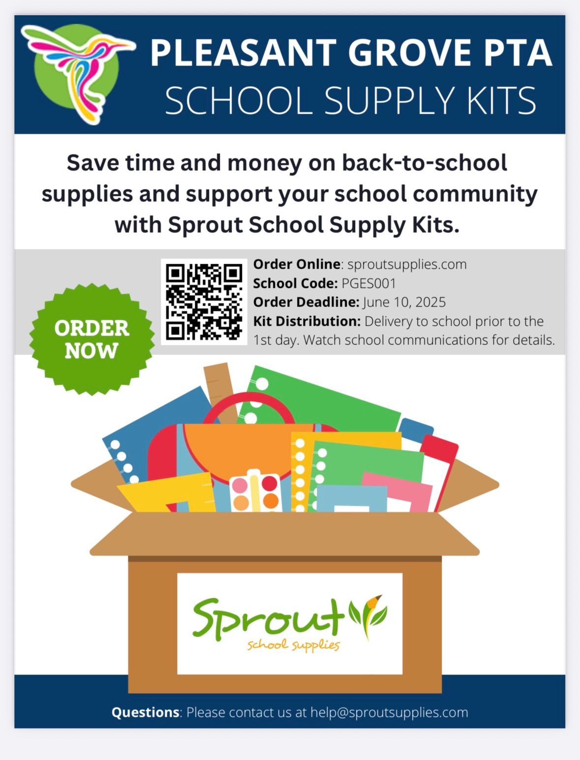 A box with school suppliesAI-generated content may be incorrect.